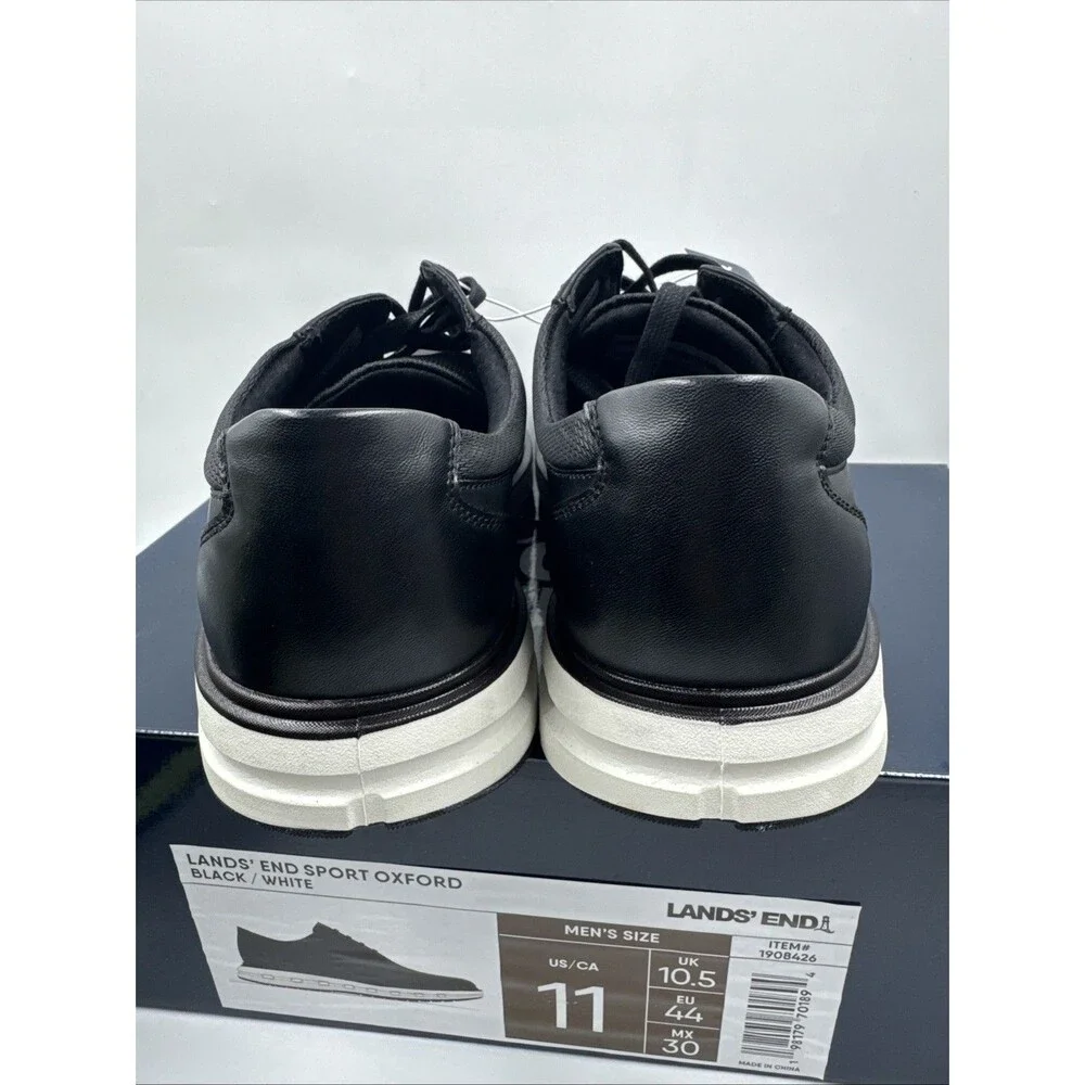 Lands’ Ends Men’s Black Dress Casual Lace Up Oxford Formal Comfortable Shoes 11